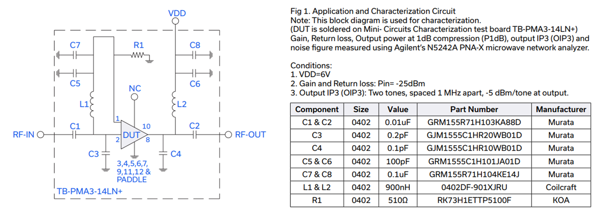Mini-Circuits PMA3-14LN+ Monolithic Amplifier